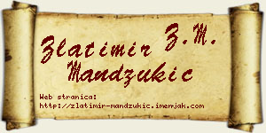 Zlatimir Mandžukić vizit kartica